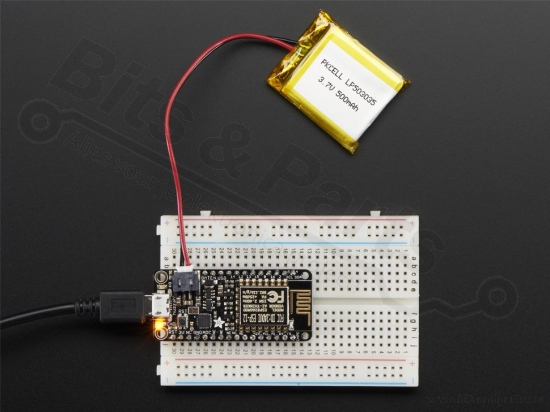 ESP8266 NodeMCU WiFi dev. board - Adafruit Feather HUZZAH + headers